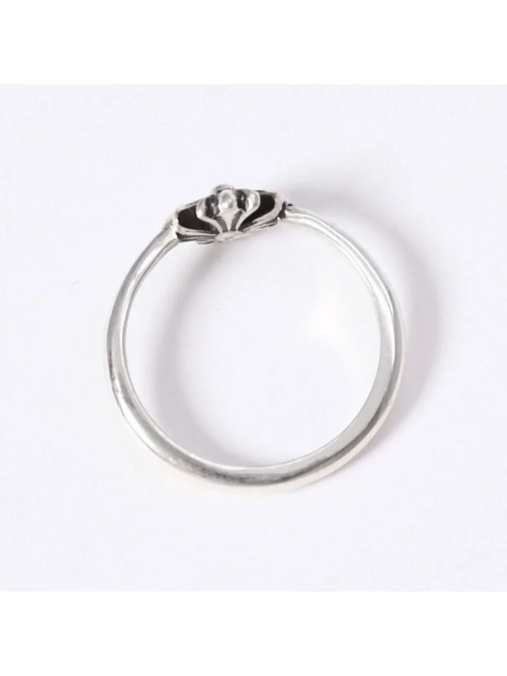 Chrome Hearts Bubblegum CH Pls CH Plastic Sling Ring 925 Sterling Silver